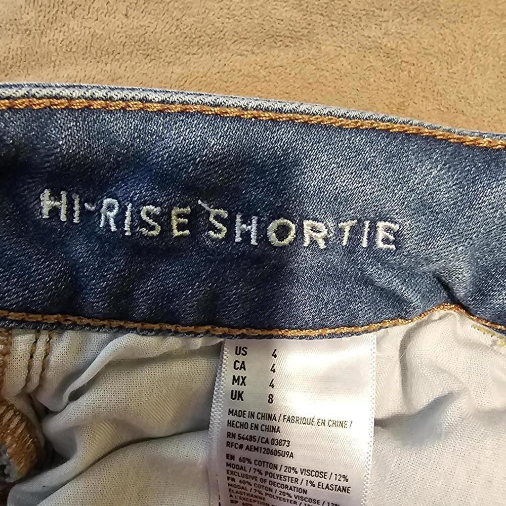AE High Rise Jean Shorts Size 4 - Picture 4 of 4